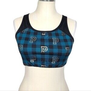 PINK Victoria's Secret Ultimate Unlined Plaid Sports Bra M